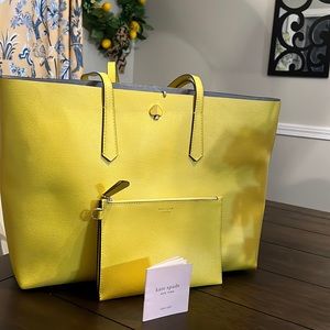 Kate Spade large tote bag with detachable coin pouch